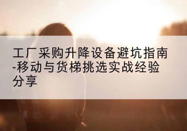 仪征移动式升降机怎么选-工厂采购升降设备避坑指南-移动与货梯挑选实战经验分享