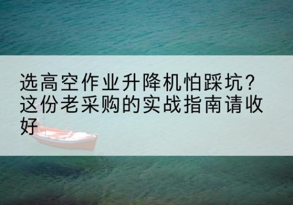 仪征高空作业升降机厂家推荐-选高空作业升降机怕踩坑？这份老采购的实战指南请收好